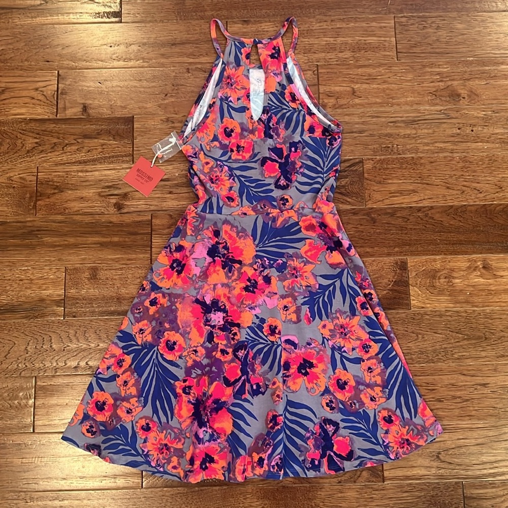 NWT Mossimo Skater Dress, Pink Floral Size S - Picture 7 of 8